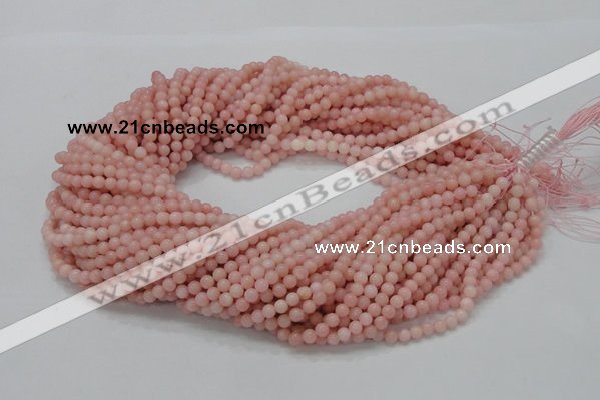 COP401 15.5 inches 4mm round Chinese pink opal gemstone beads