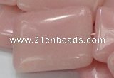 COP429 15.5 inches 30*40mm rectangle Chinese pink opal gemstone beads