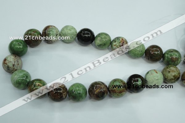 COP658 15.5 inches 20mm round green opal gemstone beads wholesale