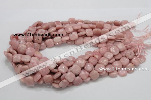COP68 15.5 inches 12*12mm square natural pink opal gemstone beads