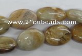 COP706 15.5 inches 13*18mm oval wooden opal gemstone beads