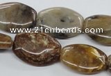 COP710 15.5 inches 18*25mm flat drum wooden opal gemstone beads