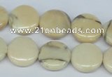 COP809 15.5 inches 16mm flat round natural African opal beads
