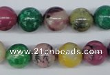 COP855 15.5 inches 12mm round dyed African opal gemstone beads