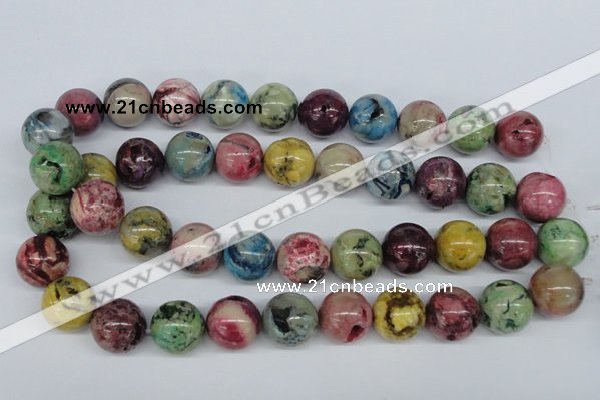 COP858 15.5 inches 18mm round dyed African opal gemstone beads