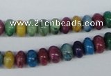 COP862 15.5 inches 5*8mm rondelle dyed African opal gemstone beads