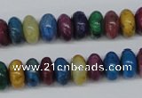 COP863 15.5 inches 5*10mm rondelle dyed African opal gemstone beads