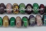 COP864 15.5 inches 8*14mm rondelle dyed African opal gemstone beads