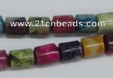 COP865 15.5 inches 8*10mm cylinder dyed African opal gemstone beads