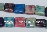 COP868 15.5 inche 12*12mm square dyed African opal gemstone beads