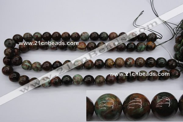 COP988 15.5 inches 12mm round green opal gemstone beads wholesale