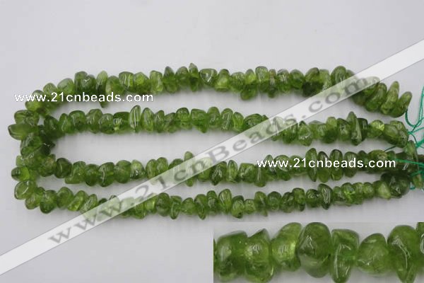 COQ64 15.5 inches 8*12mm natural olive quartz chips beads wholesale