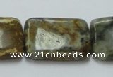COS23 15.5 inches 22*30mm rectangle ocean stone beads wholesale