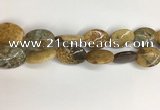 COS262 15.5 inches 18*25mm oval ocean stone beads wholesale
