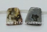 COS33 15.5 inches 18*25mm trapezoid ocean stone beads wholesale
