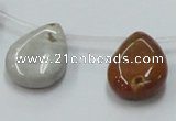 COS35 15.5 inches 18*25mm flat teardrop ocean stone beads wholesale