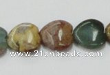 COS36 15.5 inches 16*16mm heart ocean stone beads wholesale