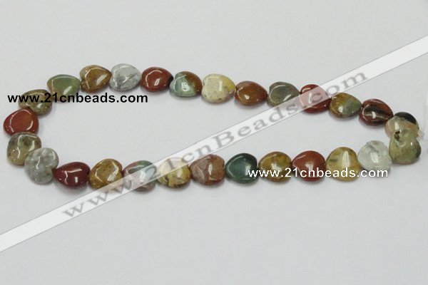 COS36 15.5 inches 16*16mm heart ocean stone beads wholesale