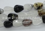 COZ10 15.5 inches 8*12mm faceted teardrop opal quartz beads wholesale