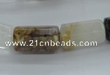 COZ12 15.5 inches 10*20mm faceted column opal quartz beads wholesale