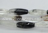 COZ14 15.5 inches 7*20mm trihedron opal quartz beads wholesale