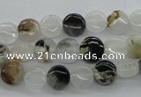 COZ17 15.5 inches 8mm flat round opal quartz beads wholesale