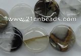 COZ19 15.5 inches 16mm flat round opal quartz beads wholesale