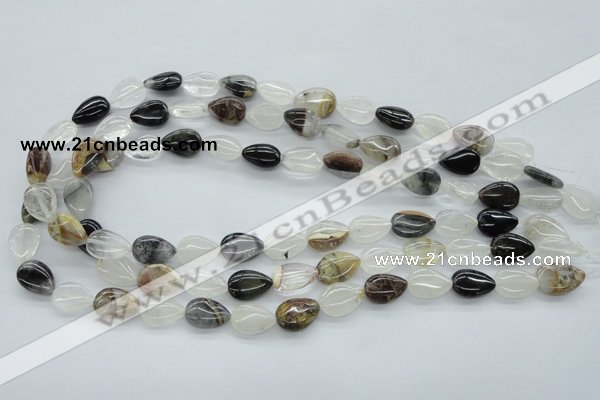 COZ23 15.5 inches 10*14mm flat teardrop opal quartz beads wholesale