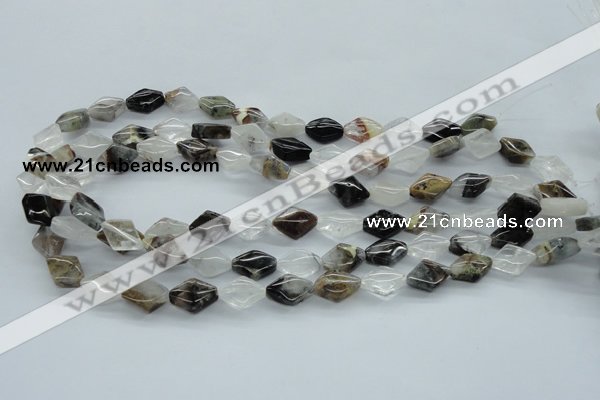 COZ25 15.5 inches 10*14mm diamond opal quartz beads wholesale