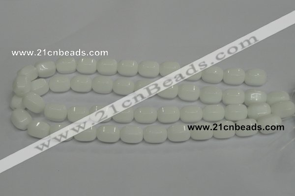CPB66 15.5 inches 12*16mm drum white porcelain beads wholesale