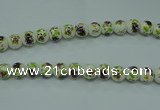 CPB661 15.5 inches 6mm round Painted porcelain beads