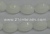 CPB70 15.5 inches 12*16mm rice white porcelain beads wholesale