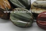 CPJ14 15.5 inches multi size starfruit shaped picasso jasper beads wholesale