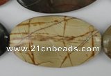 CPJ408 15 inches 25*45mm oval picasso jasper gemstone beads