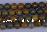 CPJ450 15.5 inches 4mm round wildhorse picture jasper beads