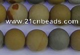 CPJ525 15.5 inches 14mm round matte wildhorse picture jasper beads