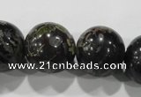 CPM07 15.5 inches 18mm round plum blossom jade beads wholesale