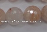 CPQ209 15.5 inches 20mm faceted round natural pink quartz beads