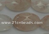 CPQ222 15.5 inches 20*30mm faceted oval natural pink quartz beads