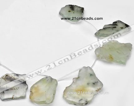 CPR22 Freeform A- grade natural Prehnite gemstone beads wholesal
