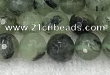 CPR405 15.5 inches 6mm faceted round prehnite beads wholesale