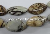 CPT03 15.5 inches 13*20mm marquise zebra picture jasper gemstone beads