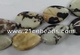 CPT04 15.5 inches 13*18mm flat teardrop zebra picture jasper beads