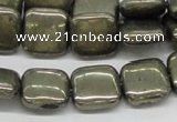 CPY22 16 inches 12*12mm square pyrite gemstone beads wholesale