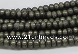 CPY37 16 inches 4*8mm rondelle pyrite gemstone beads wholesale