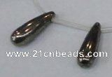 CPY552 Top drilled 8*25mm teardrop pyrite gemstone beads
