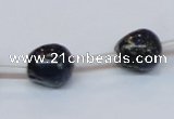 CPY789 Top drilled 12mm carved skull pyrite gemstone beads