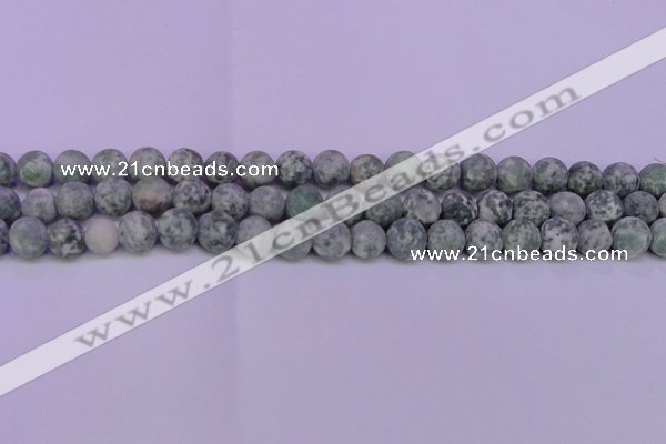 CQJ250 15.5 inches 4mm round matte Qinghai jade beads