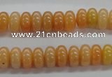 CRB04 15.5 inches 5*10mm rondelle red aventurine jade beads