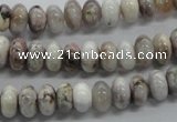 CRB07 15.5 inches 5*8mm rondelle grey agate gemstone beads